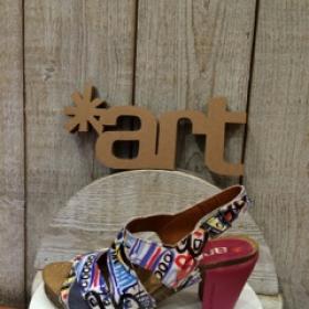 Chaussures femme ART sandales box talon rose 